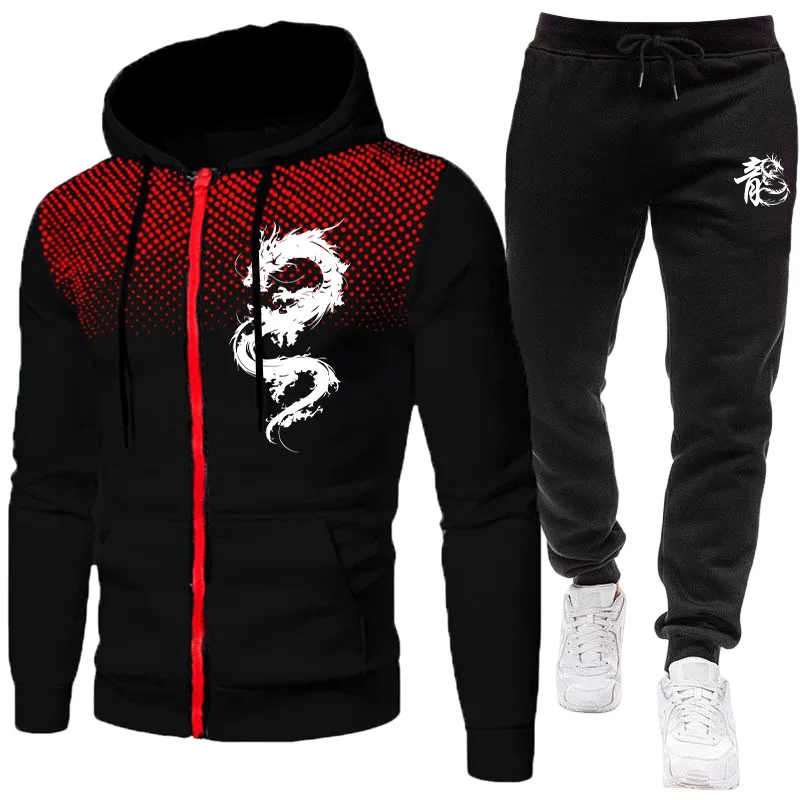 Winter Clothes - Men's Paris Dragon Pattern Fashion Print