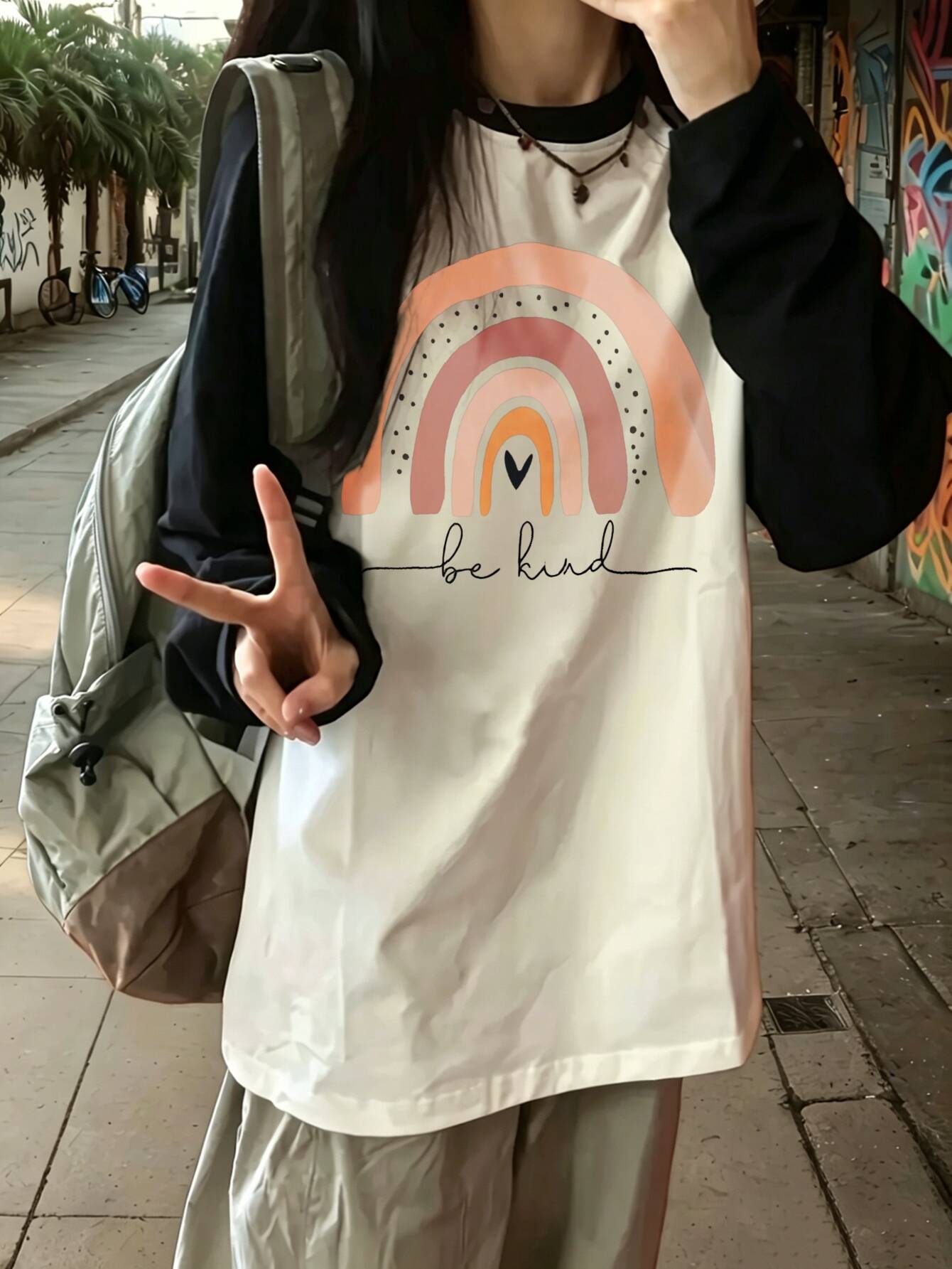 harajuku vintage Casual Rainbo - Winter Clothes recension och pris
