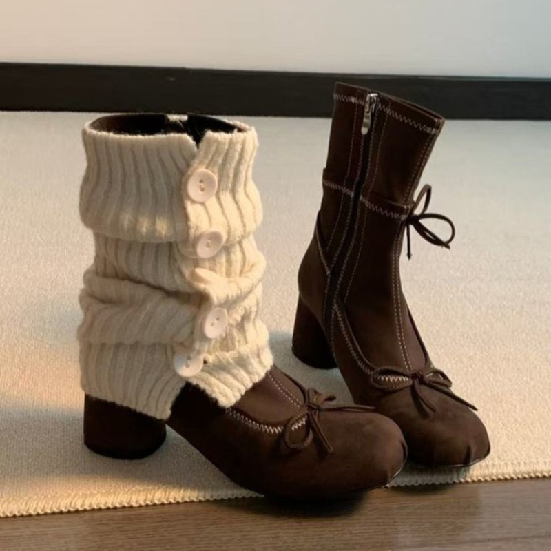 Bow High Heels Women Boots New - Winter Clothing Women'S recension och pris