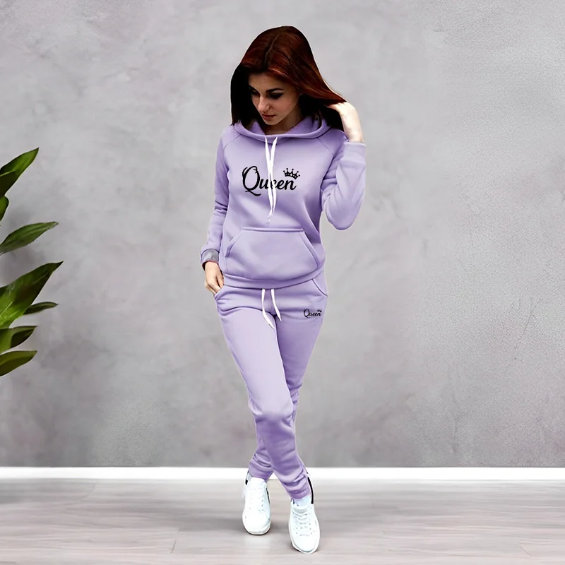 Womens Tracksuit Queen Letter  - Winter Clothing Women'S recension och pris