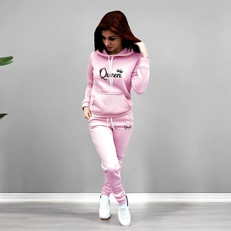 Womens Tracksuit Queen Letter  - Winter Clothing Women'S recension och pris