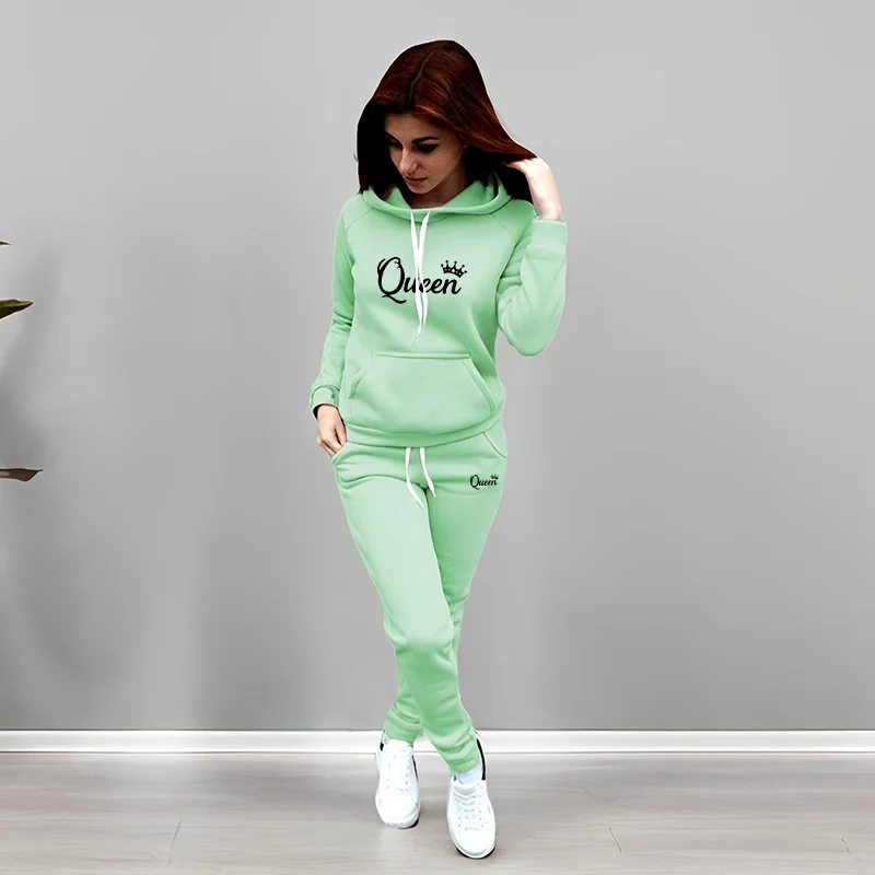 Womens Tracksuit Queen Letter  - Winter Clothing Women'S recension och pris
