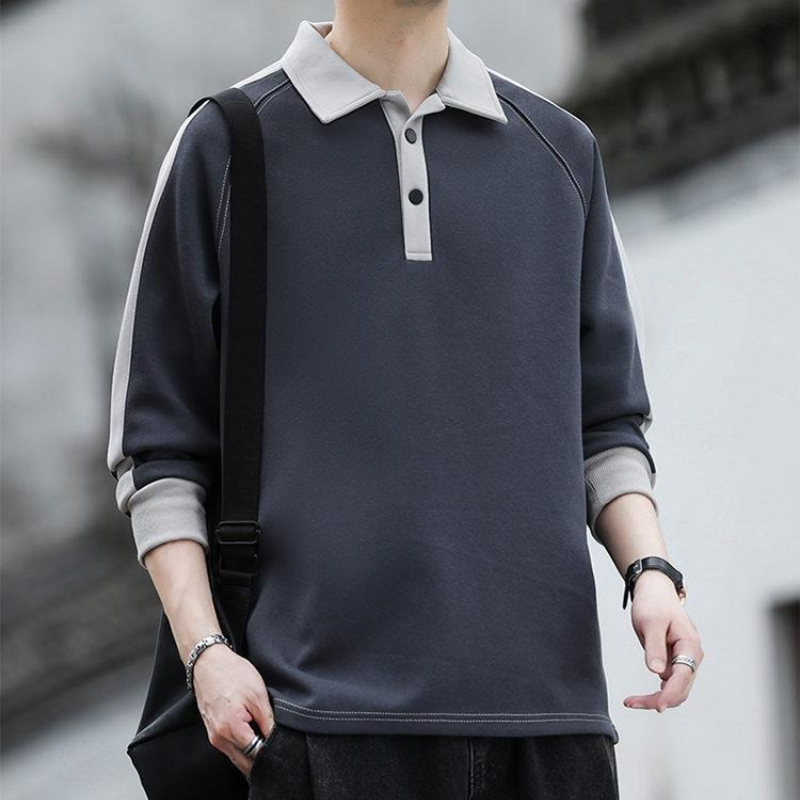 Color Contrast Mens Polo Shirt - Winter Clothing Quotes recension och pris