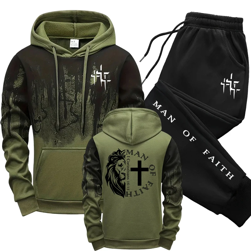 Man of Faith Pattern Men's Set - Winter Clothes recension och pris