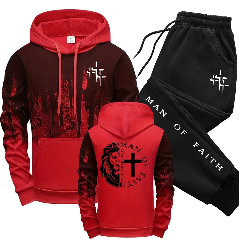 Man of Faith Pattern Men's Set - Winter Clothes recension och pris